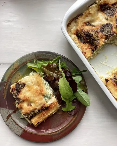 An Inspired Creation for Layered Pasta with Summer Squash and Cheese Medley
